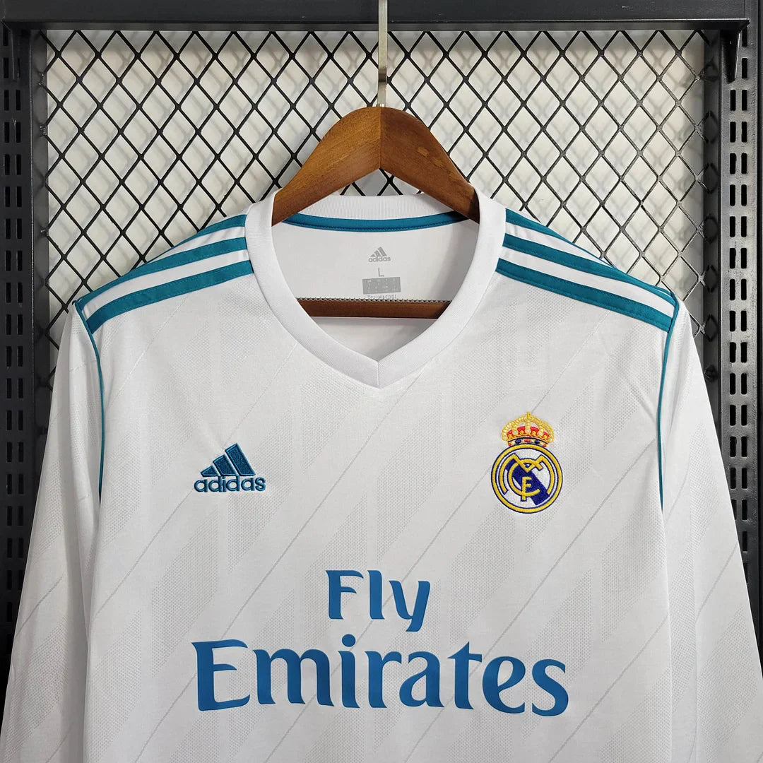 Real Madrid 2017/2018 Home Long Sleeve Jersey
